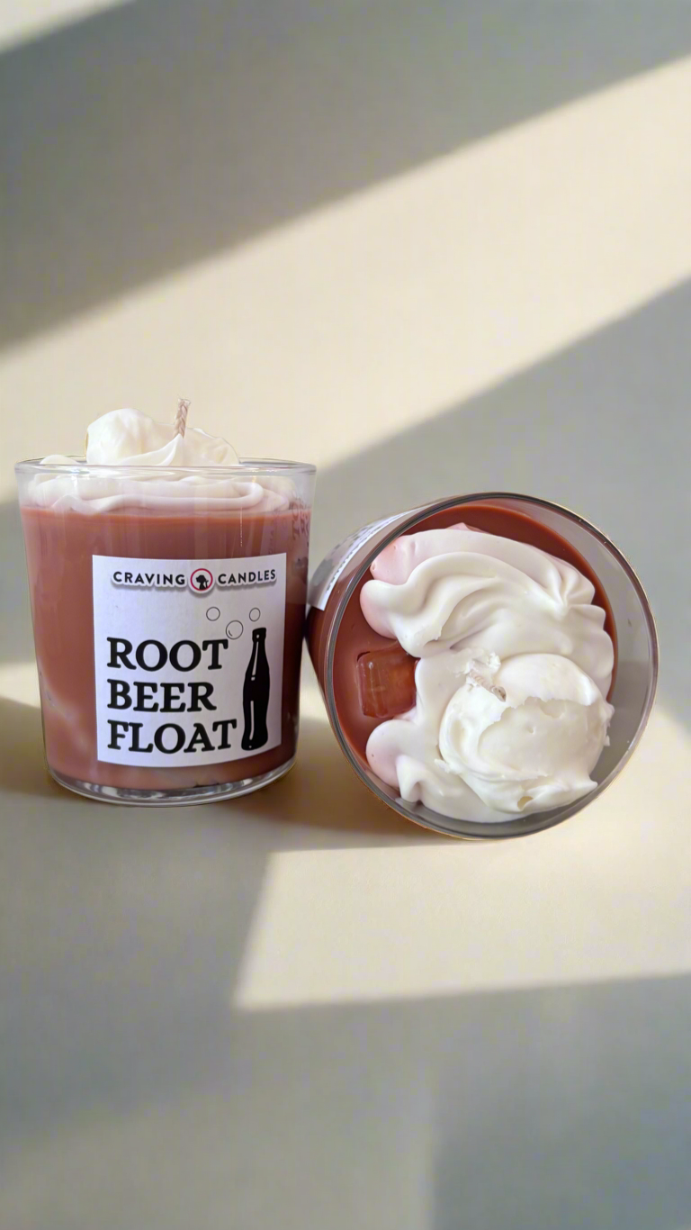 Root Beer Float Candle